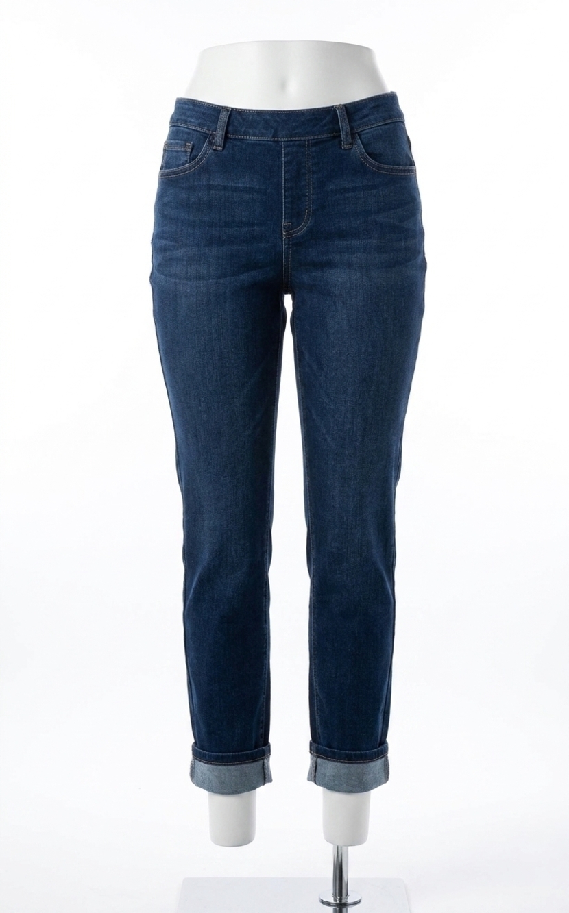 NEW TRIBAL sophia curvy straight ankle jeans in rinse